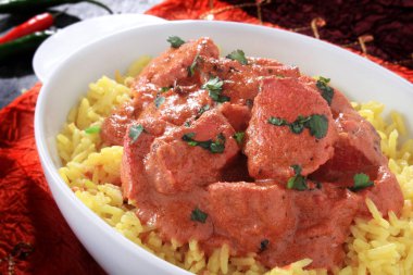 geleneksel Hint köri yemek kaplama