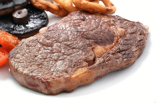 Plat Savoureux Steak Dîner — Photo