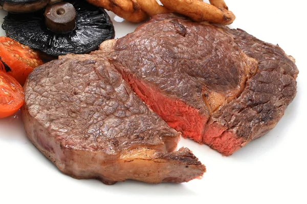 Banhado Saboroso Bife Jantar — Fotografia de Stock