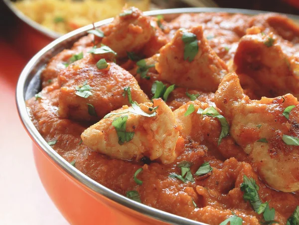 Piatto Curry Indiano Tradizionale Placcato — Foto Stock