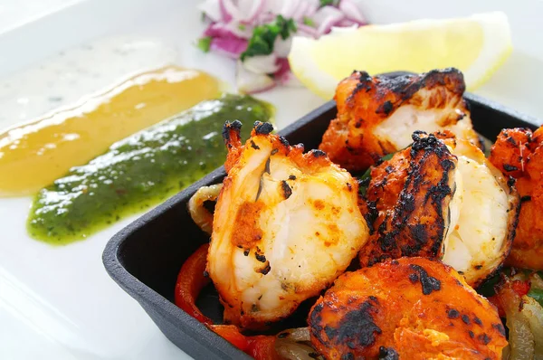 Indian Chicken Tikka Vegetables — Stock Photo, Image