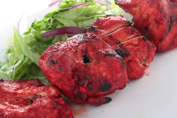 Indiase Kip Tikka Met Groenten — Stockfoto