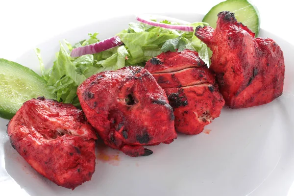 Indiase Kip Tikka Met Groenten — Stockfoto