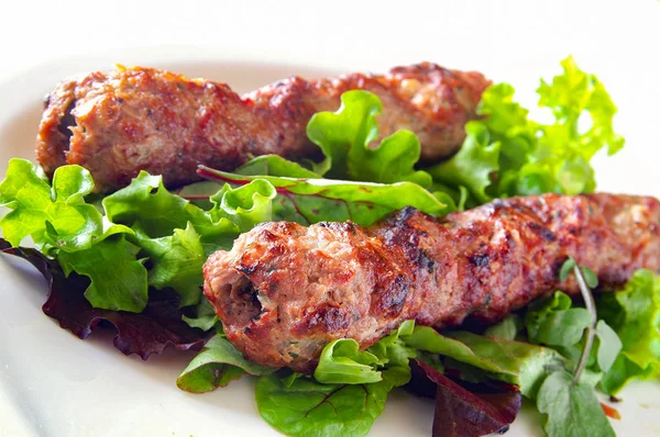 Shish Kofta Kofte Tikka Kebabs — Stock Photo, Image