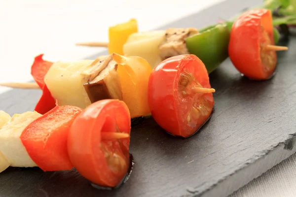 Kebabs Vegetales Mixtos Canapé — Foto de Stock