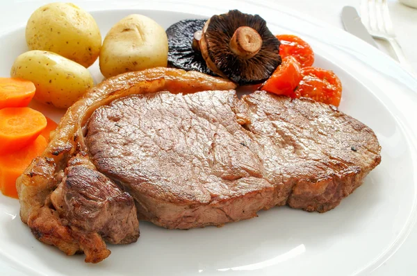 Cooked Sirloin Steal Meal — Stock Photo, Image