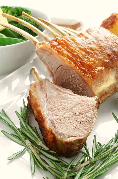Plated Lamb Main Meal — Stock Photo, Image