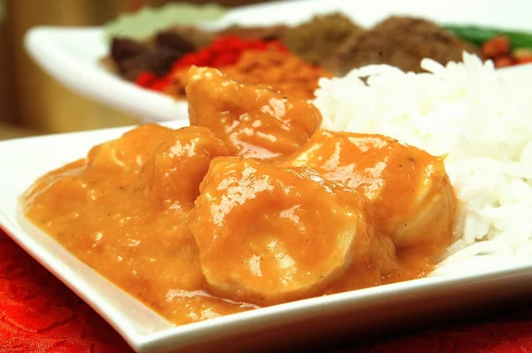 Traditionelle Indische Currymahlzeit — Stockfoto