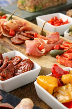 sağlıklı parmak gıda mezeler tapas seçimi