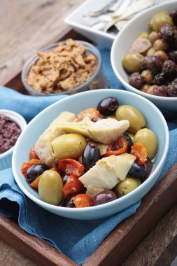 sağlıklı parmak gıda mezeler tapas seçimi
