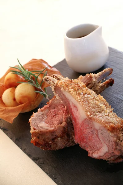 Crusted grilled lamb Stock Photos, Royalty Free Crusted grilled lamb
