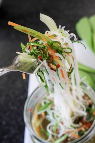 Chinese Noodles Broth Soup — Stock Photo, Image