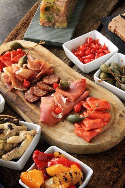 healthy finger food antipasta tapas selection