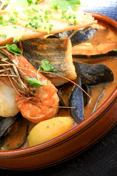Traditional Buillabaise Fish Soup — Stock Photo, Image