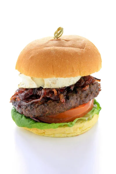 Porównaniu Wołowiny Burger Posiłek — Zdjęcie stockowe