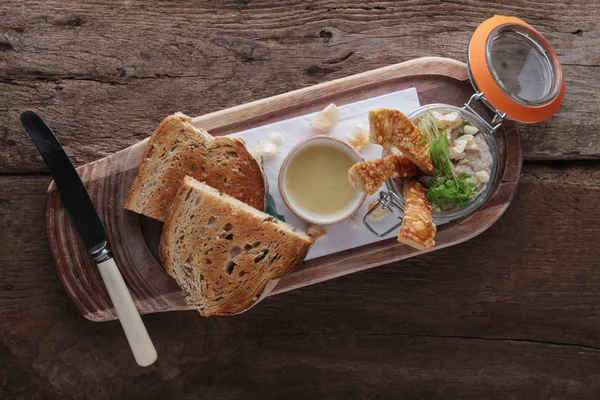 Varkensvlees Pate Terrine Voorgerecht — Stockfoto