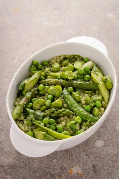healthy green couscous salad