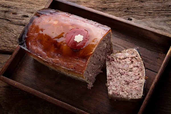 Pork Pate Terrine Appetizer — Stock Photo, Image