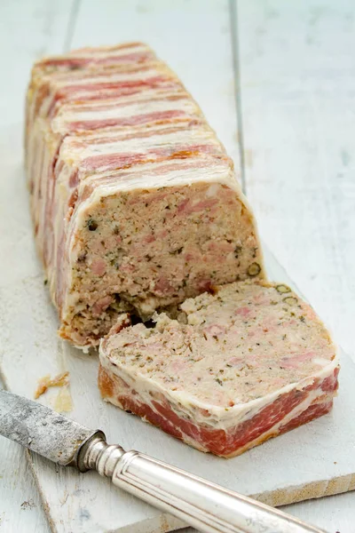 Domuz Eti Pate Terrine Meze — Stok fotoğraf