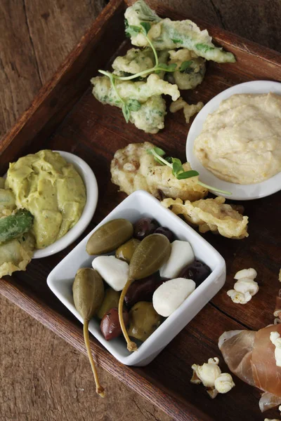 Mixed Antipasti Appetizer Table — Stock Photo, Image