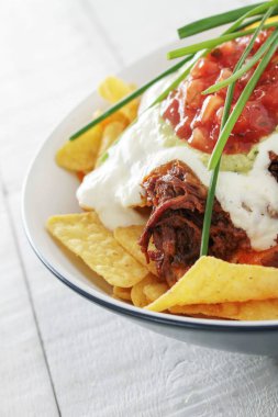 çekti domuz ile tortilla cips