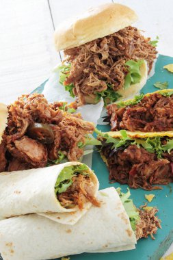 çekti domuz taco sandviç tamamladı