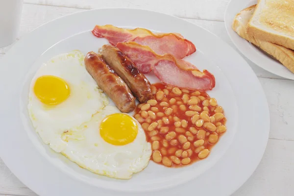 Tradiční Teplá Anglická Snídaně — Stock fotografie