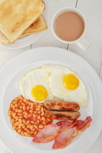 Традиційні Приготований Повний Англійський Сніданок — стокове фото