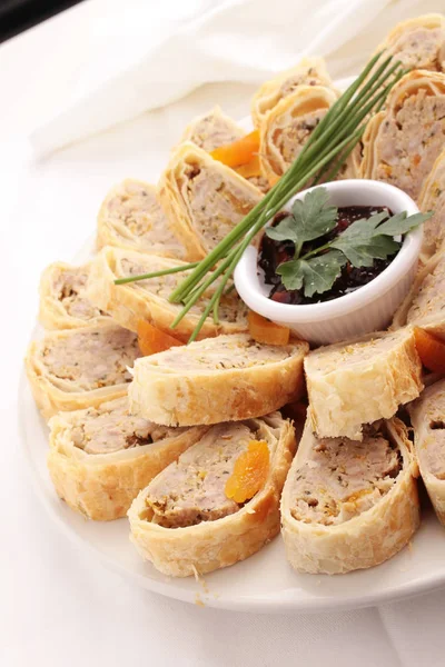 Fresh Baked Sausage Rolls — Stock Photo, Image