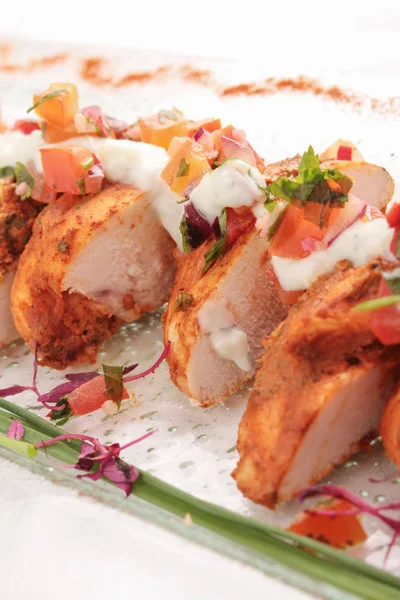 Традиционная Вкусная Курица Тикка — стоковое фото