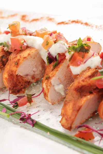 Poulet Traditionnel Savoureux Tikka — Photo