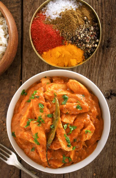 Traditionell Indisk Curry Måltid — Stockfoto