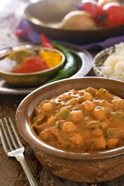 Tradycyjne Indyjskie Curry Posiłek — Zdjęcie stockowe
