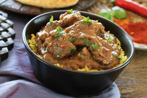 Hagyományos Indiai Curry Étel — Stock Fotó