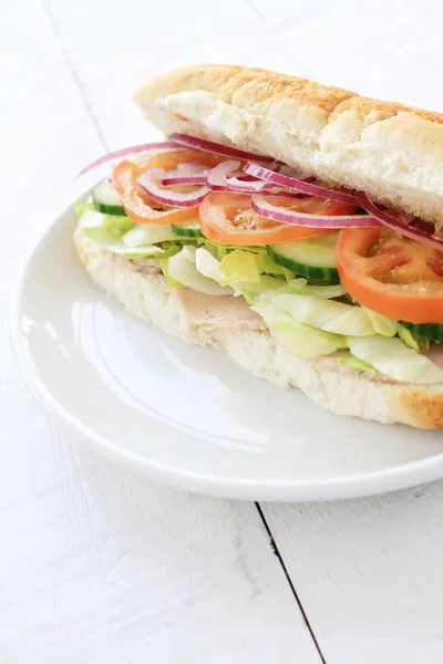 Fresh Made Sub Sandwich — Stock Photo, Image