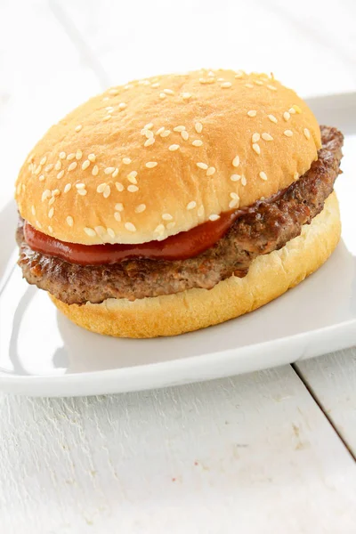 Pared Marha Burger Étel — Stock Fotó