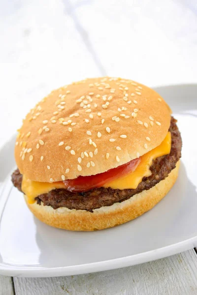 Farinha Hambúrguer Carne Bovino — Fotografia de Stock