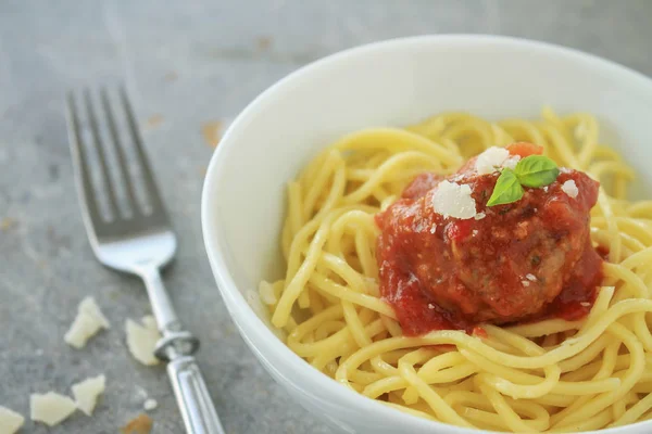 Plated Tasty Meatball Meal — Stock Photo, Image