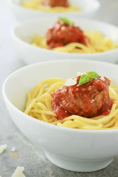 Plated Tasty Meatball Meal — Stock Photo, Image
