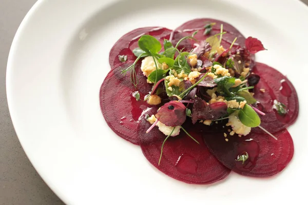 Plated Beetroot Appetizer Plate — Stock Photo, Image