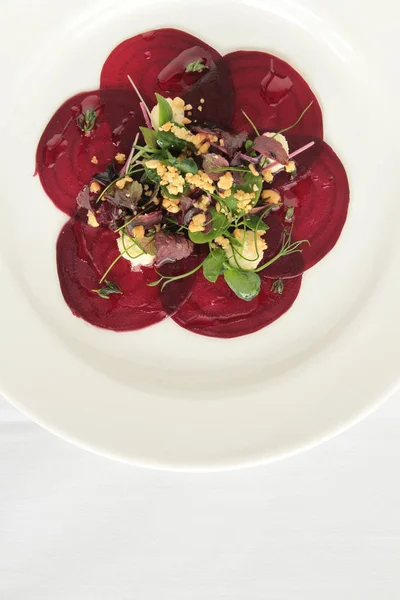 Plated Beetroot Appetizer Plate — Stock Photo, Image