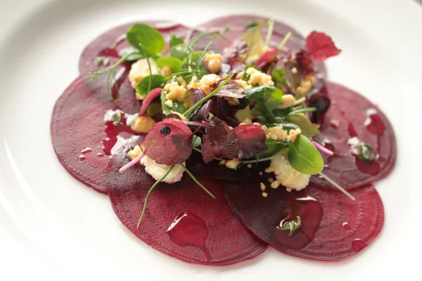 Plated Beetroot Appetizer Plate — Stock Photo, Image