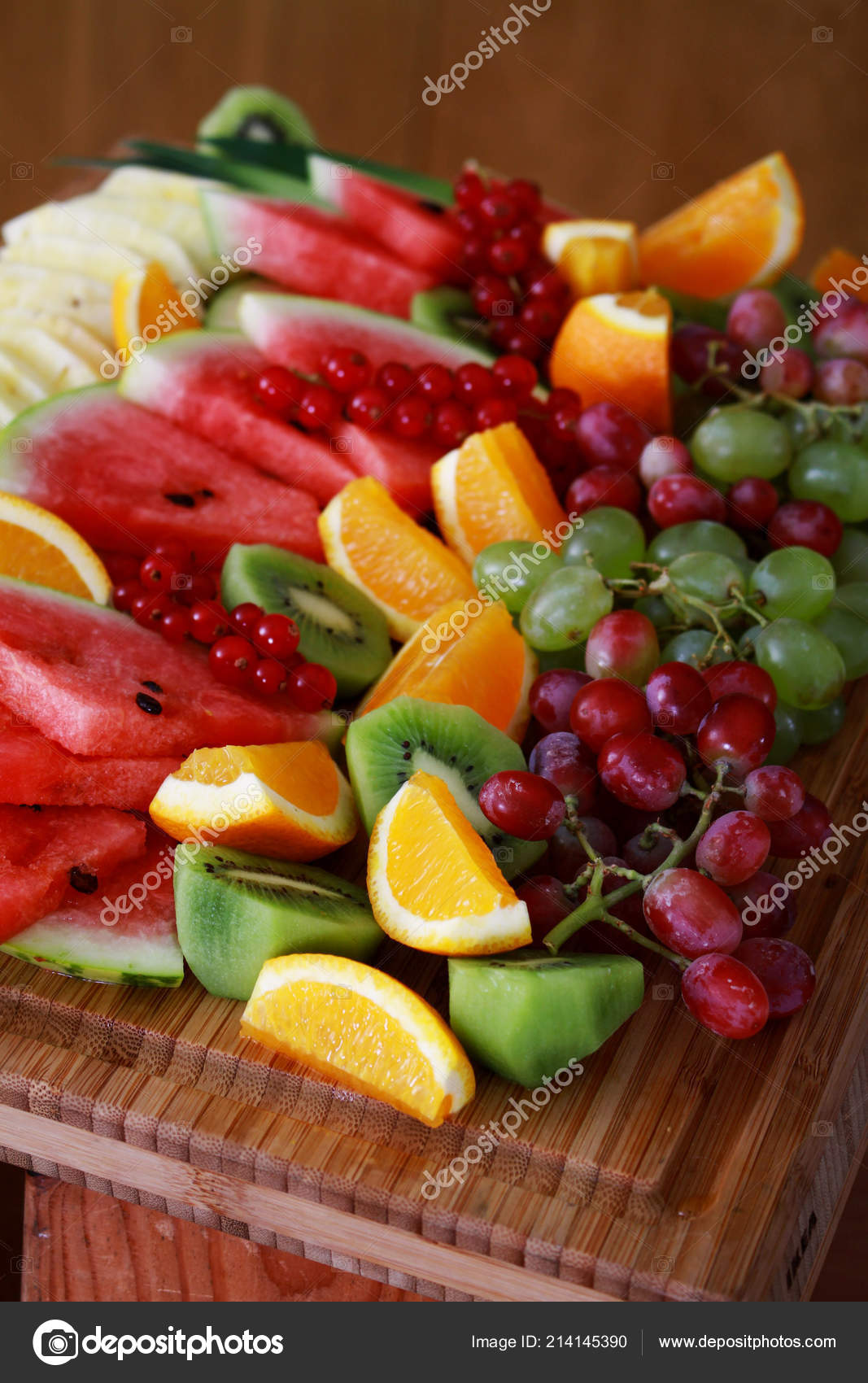 Fresh Healthy Mixed Fruit Salad Selection — Stock Photo © neillangan 214145390
