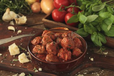 kaplama köfte yemek tabağı