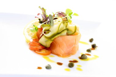 lezzetli meze somon füme