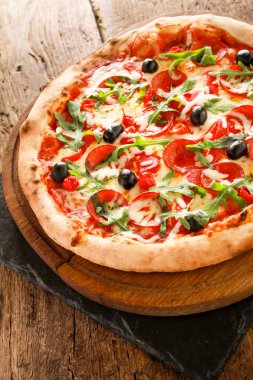 karışık taze pişmiş pizza