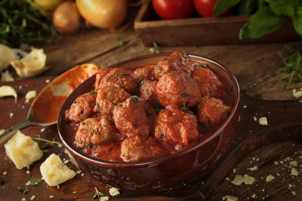 Plated Meatball Meal Plate — Stock Photo, Image