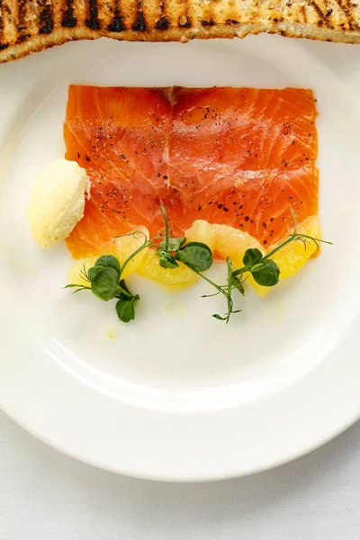 Aperitivo Salmão Defumado — Fotografia de Stock