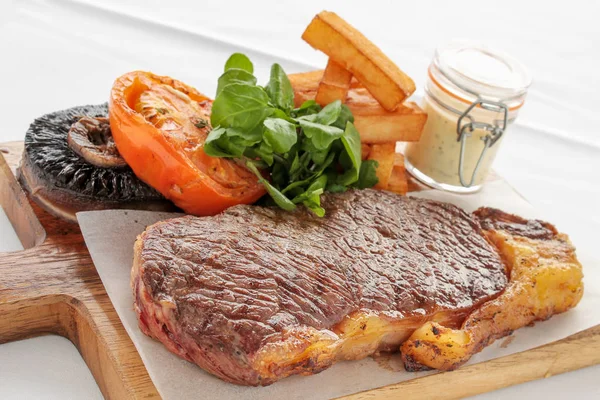 Cooked Sirloin Steal Meal — Stock Photo, Image