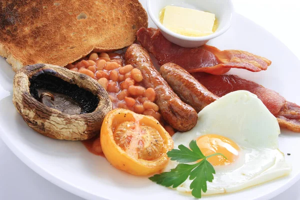 Desayuno Inglés Completo Cocinado Tradicional —  Fotos de Stock